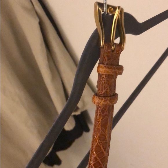 Woman’s alligator 100% belt Italy never worn M-L main image 8